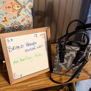 Wrangler Black and Gray Aztec Mini Bag / NWOT